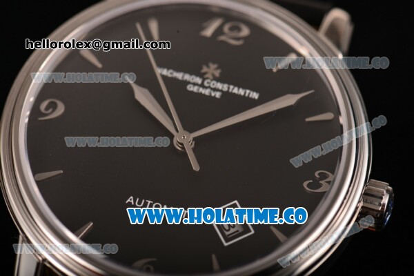 Vacheron Constantin Patrimony Miyota 9015 Automatic Steel Case with Black Dial and Silver Arabic Numeral/Stick Markers - Click Image to Close